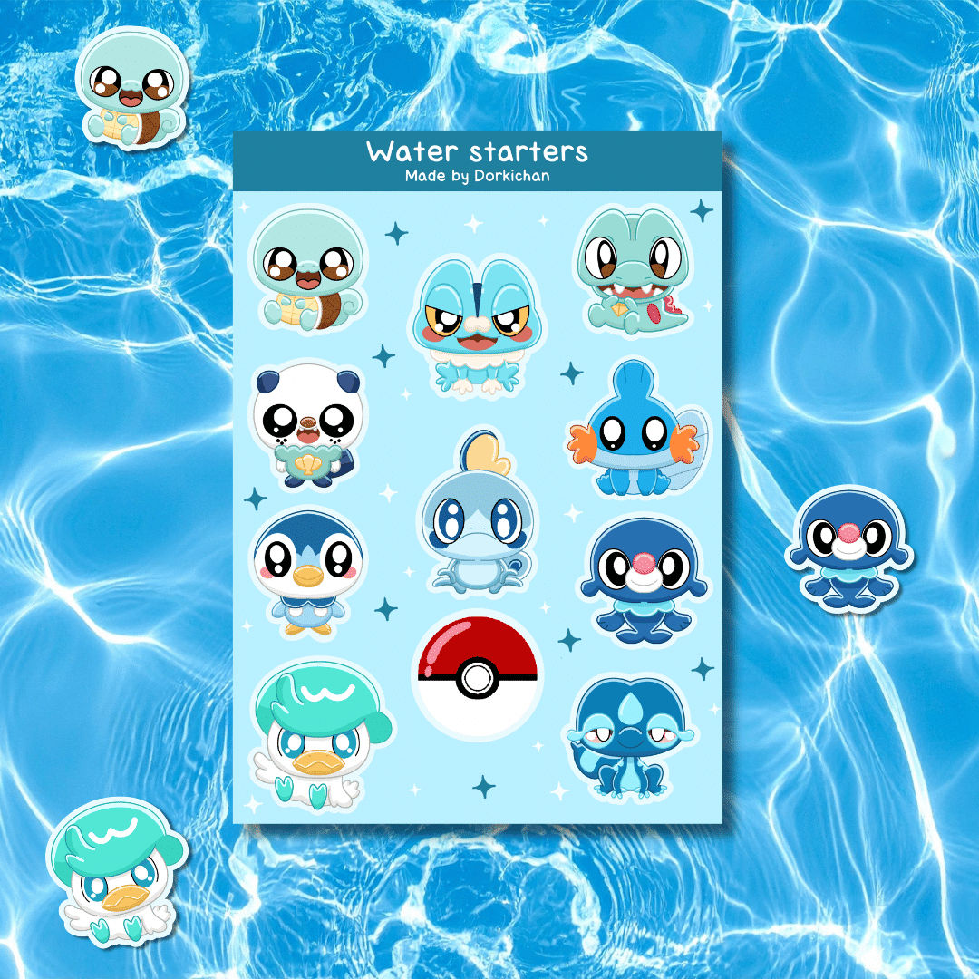 Water Starters Stickersheet - Image 2