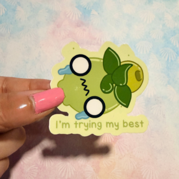 I Am Trying My Best.. Smoliv Fan Art Sticker