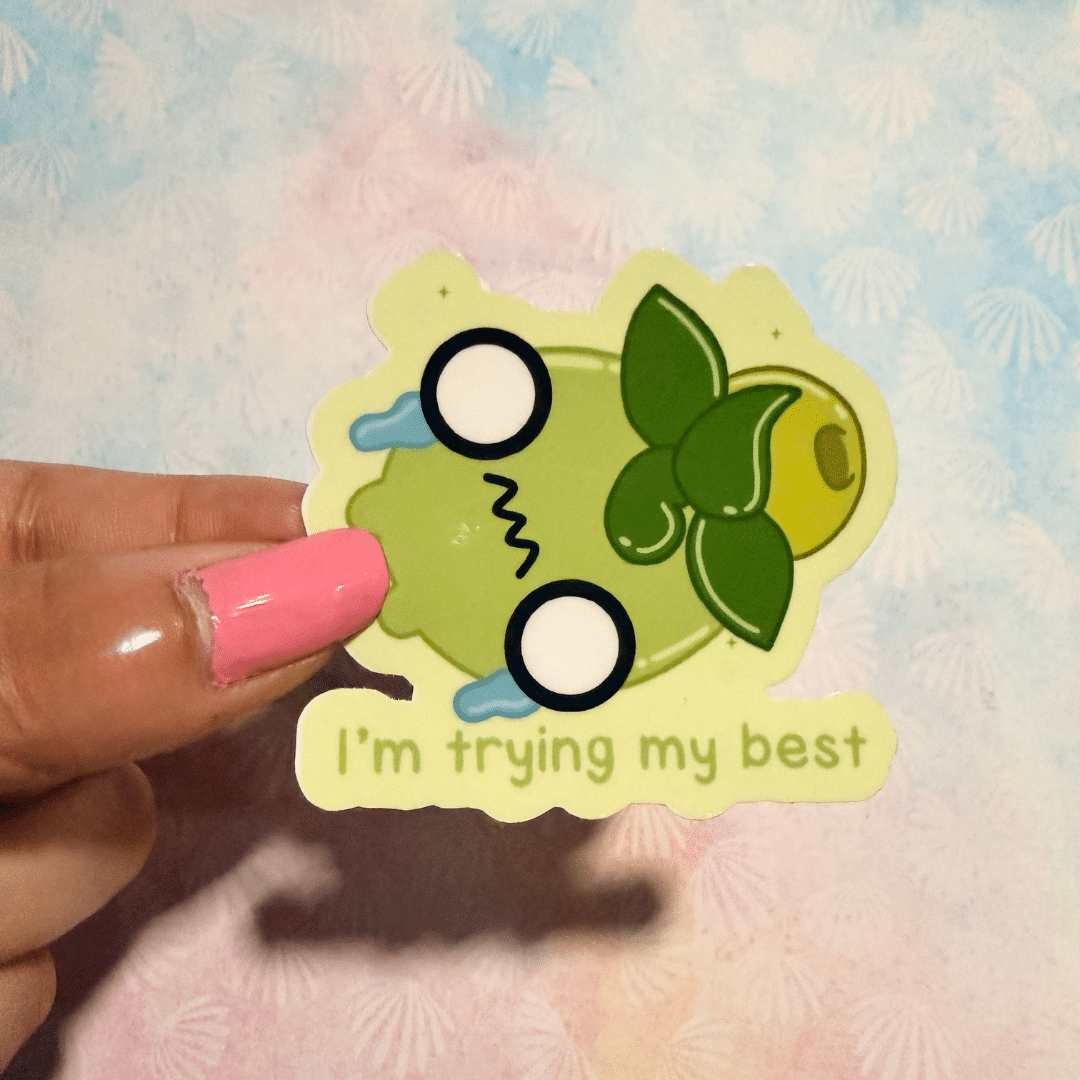 I Am Trying My Best.. Smoliv Fan Art Sticker