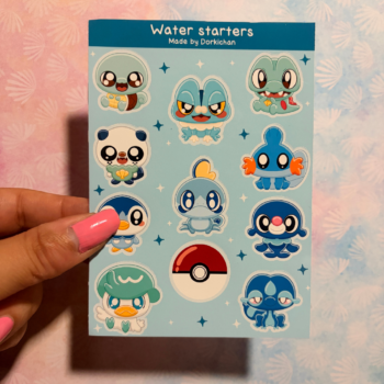 Water Starters Stickersheet